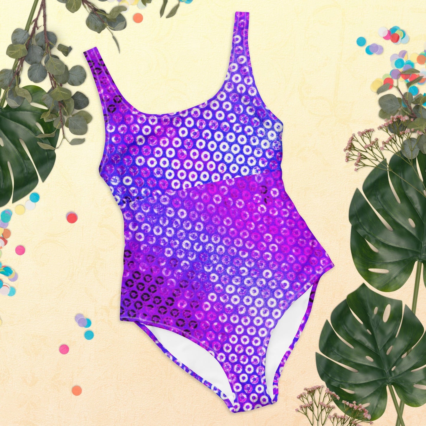Women's One - Piece Swimsuit, Purple Swimwear, tankinis, Swimsuit, Beachwear, Bathing Suit - PratSN