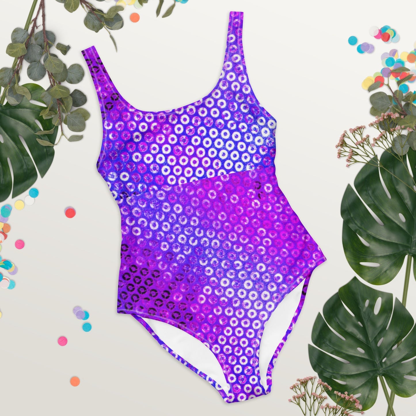 Women's One - Piece Swimsuit, Purple Swimwear, tankinis, Swimsuit, Beachwear, Bathing Suit - PratSN