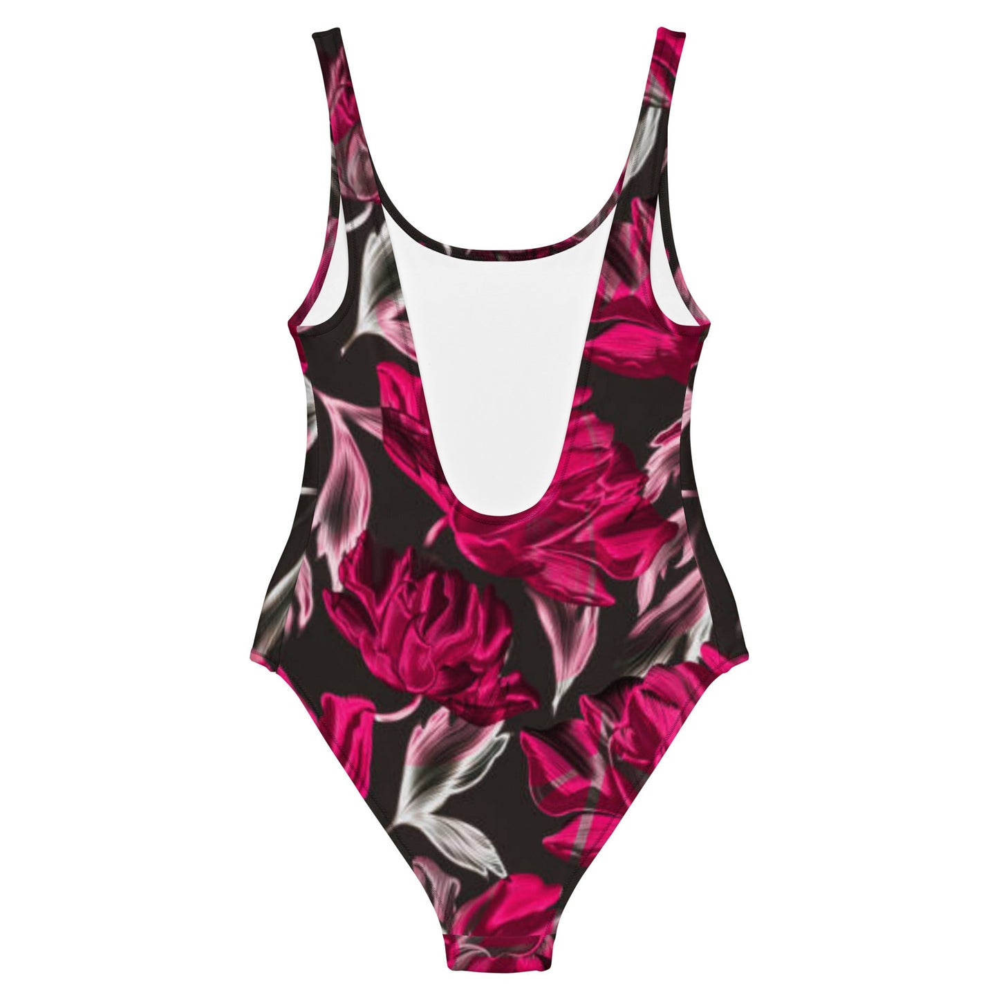 Women's One - Piece Swimsuit, Red Floral Outfit, Swimsuit, Beachwear, Bathing Suit - PratSN