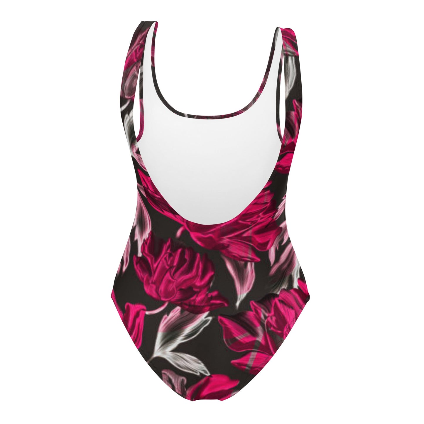 Women's One - Piece Swimsuit, Red Floral Outfit, Swimsuit, Beachwear, Bathing Suit - PratSN