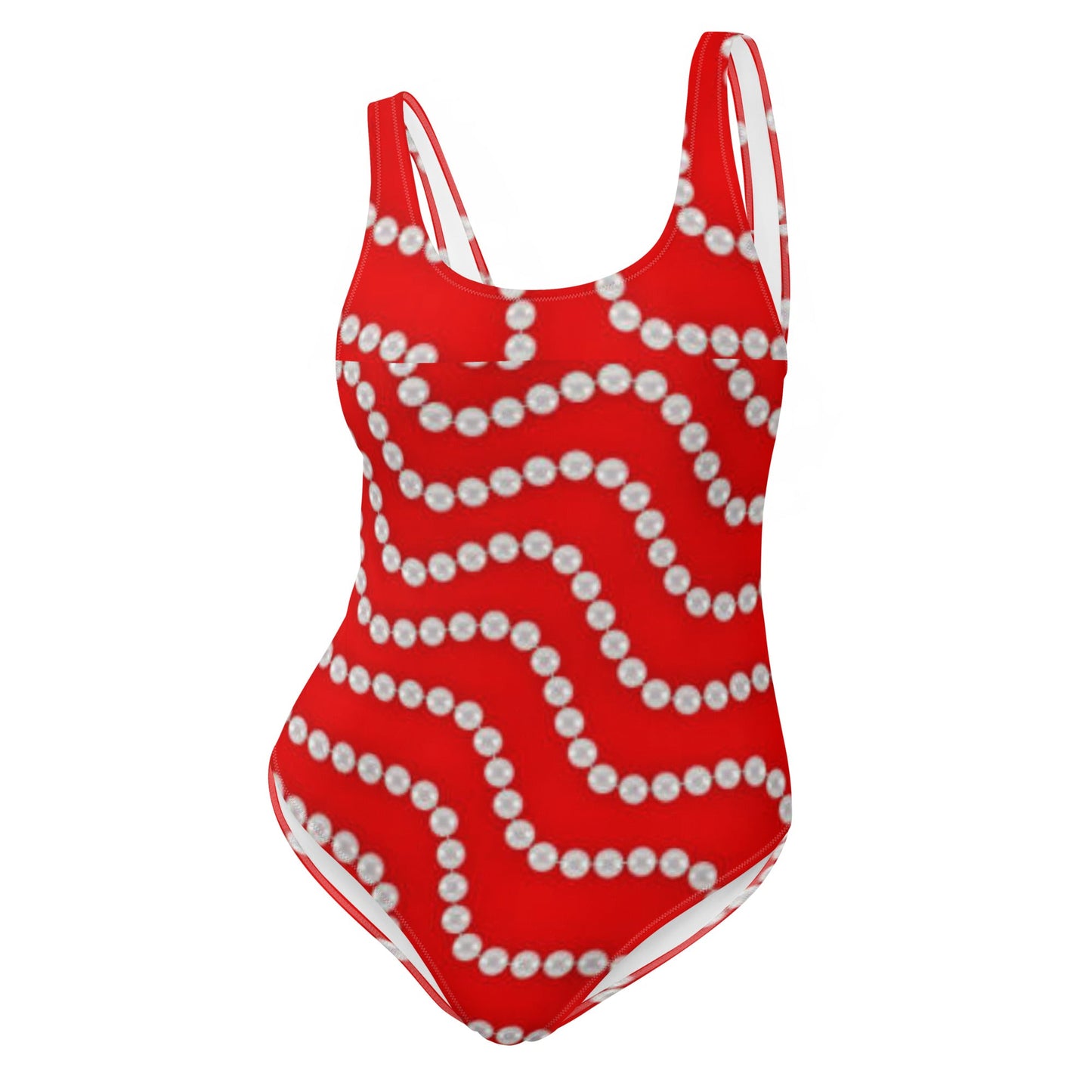 Women's One - Piece Swimsuit, Red Rhinestone Print Outfit, tankinis, Swimsuit, Beachwear, Bathing Suit - PratSN
