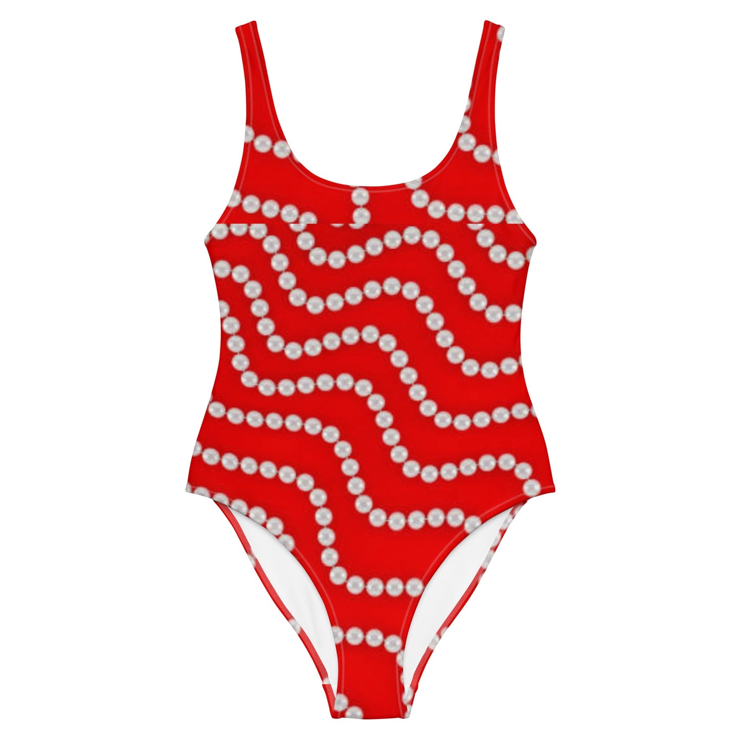 Women's One - Piece Swimsuit, Red Rhinestone Print Outfit, tankinis, Swimsuit, Beachwear, Bathing Suit - PratSN