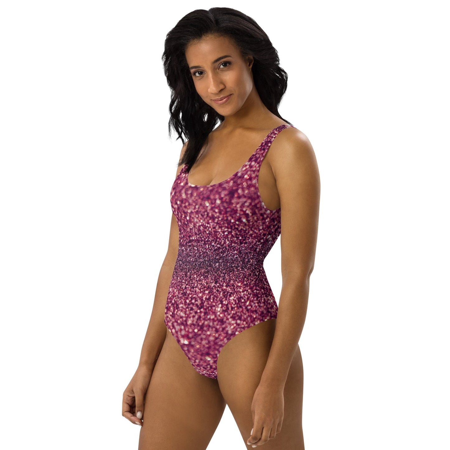 Women's One - Piece Swimsuit, Rhinestone Print Swimwear, Swimsuit, Beachwear, Bathing Suit - PratSN