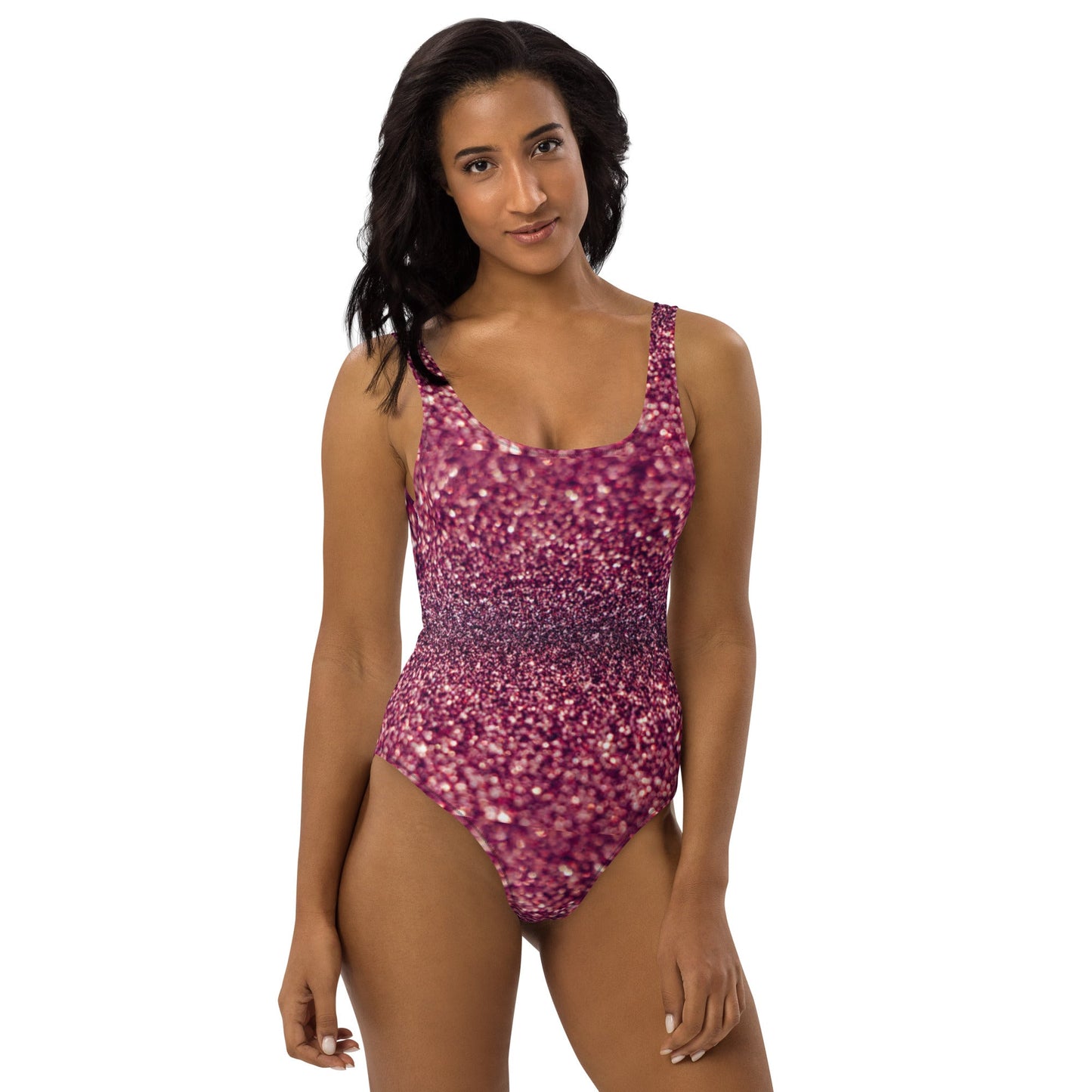 Women's One - Piece Swimsuit, Rhinestone Print Swimwear, Swimsuit, Beachwear, Bathing Suit - PratSN
