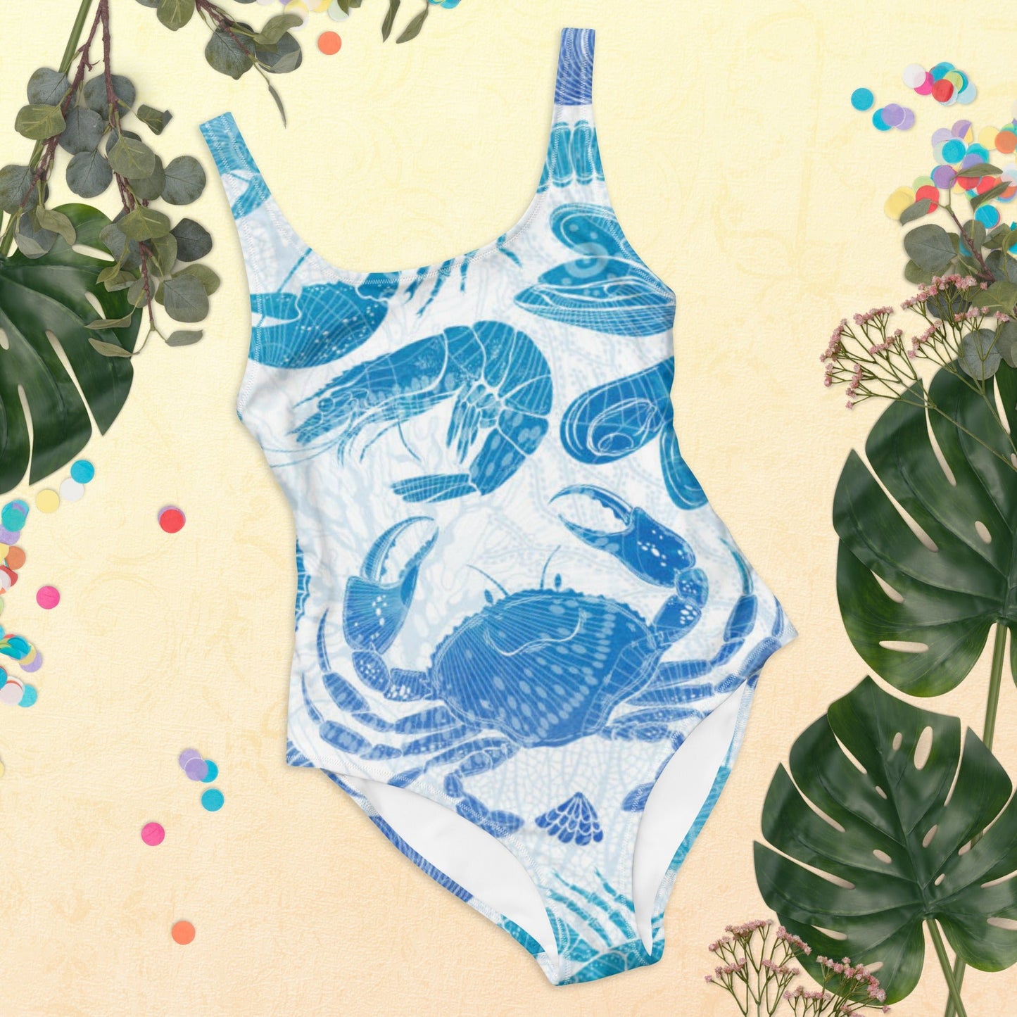 Women's One - Piece Swimsuit, Sea Life Pattern Outfit, tankinis, Swimsuit, Beachwear, Bathing Suit - PratSN