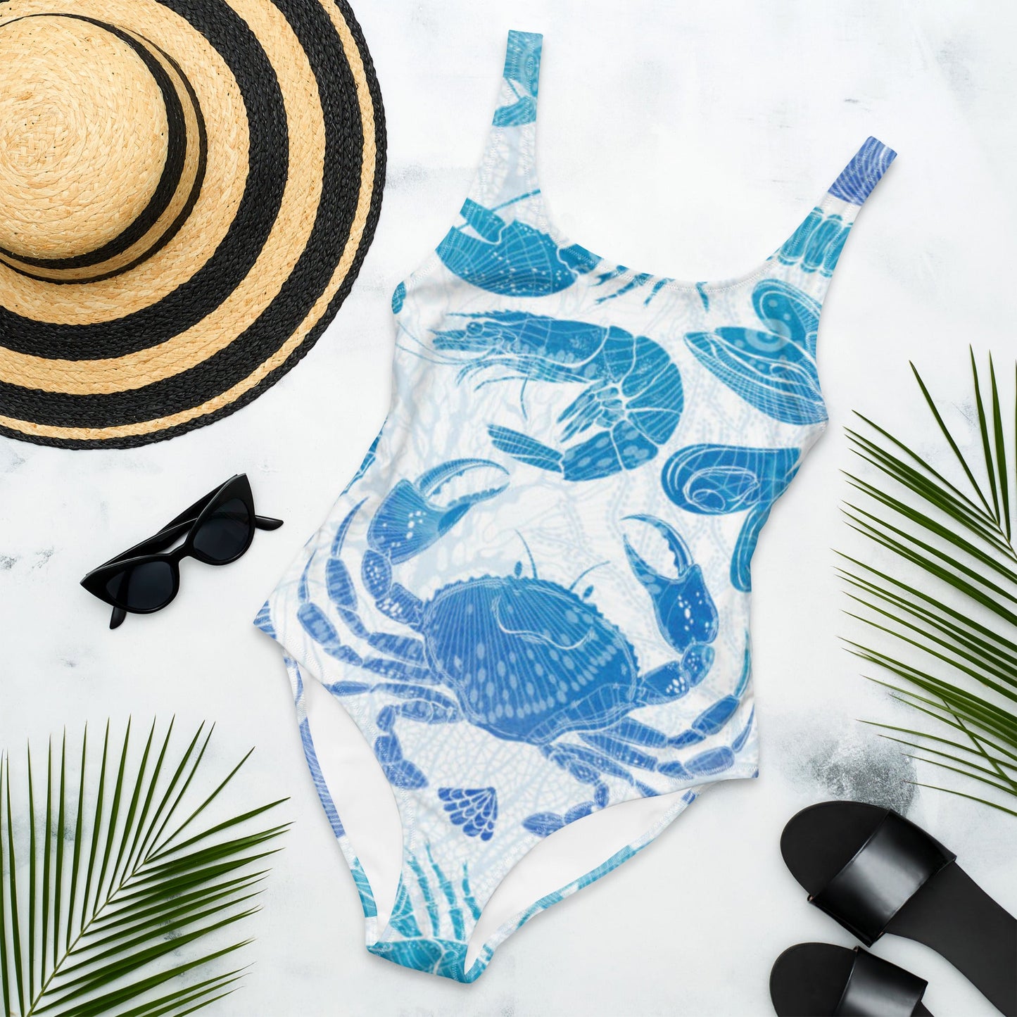 Women's One - Piece Swimsuit, Sea Life Pattern Outfit, tankinis, Swimsuit, Beachwear, Bathing Suit - PratSN