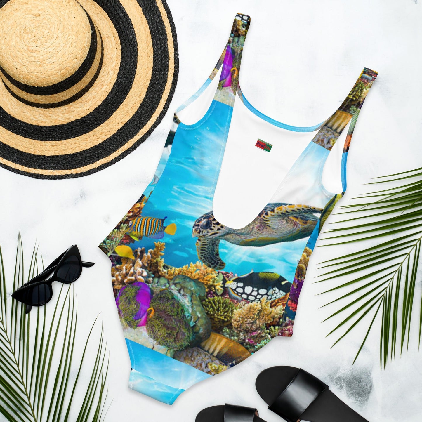 Women's One - Piece Swimsuit, Sea Life Pattern Outfit, tankinis, Swimsuit, Beachwear, Bathing Suit - PratSN