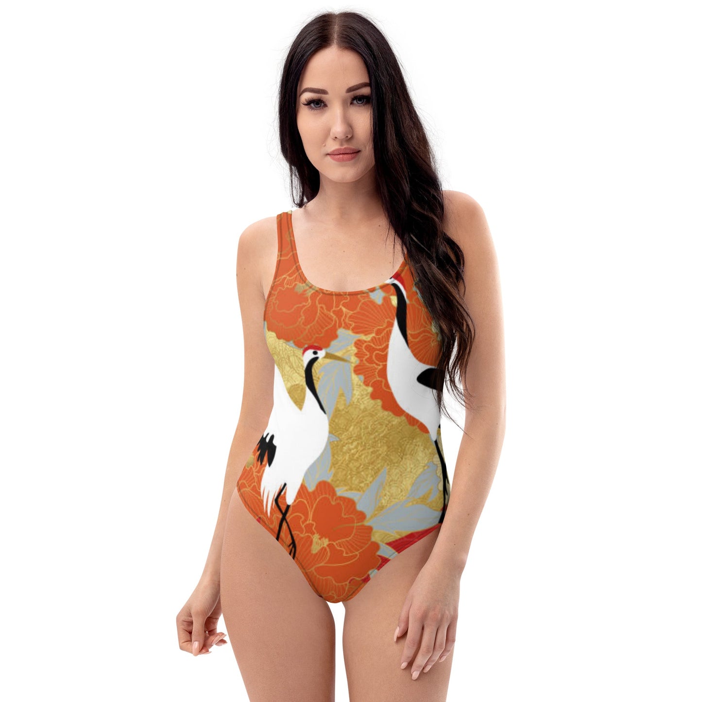 Women's One - Piece Swimsuit, Swimsuit, Beachwear, Bathing Suit Birds Pattern Outfit, - PratSN