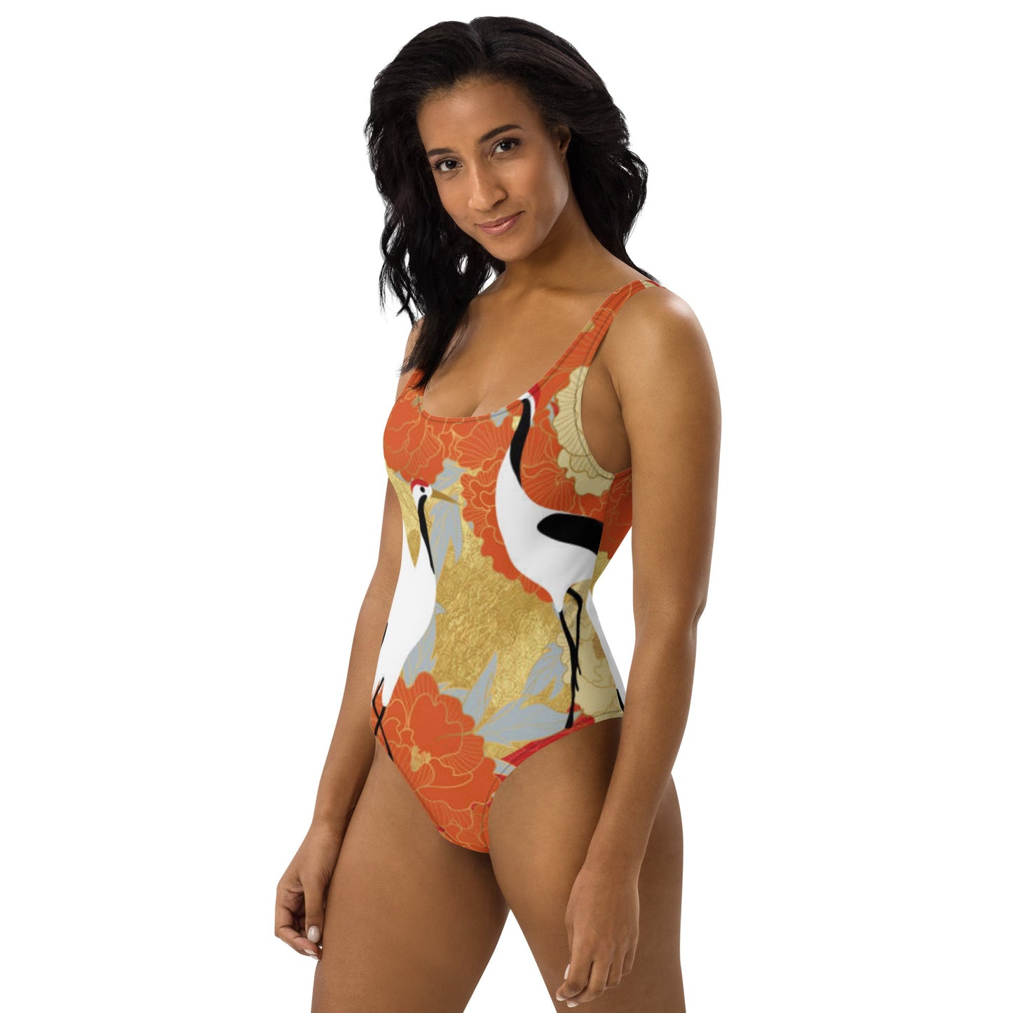 Women's One - Piece Swimsuit, Swimsuit, Beachwear, Bathing Suit Birds Pattern Outfit, - PratSN