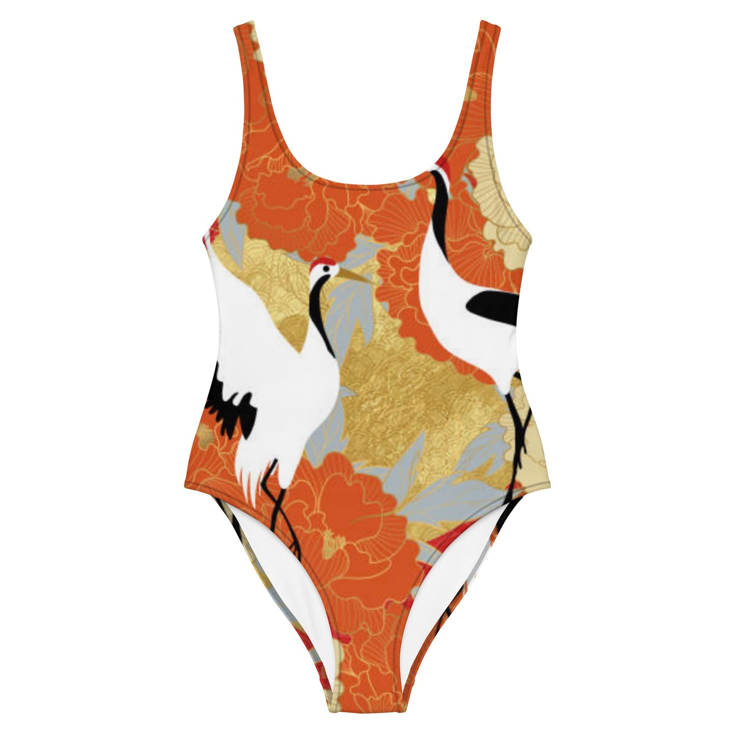 Women's One - Piece Swimsuit, Swimsuit, Beachwear, Bathing Suit Birds Pattern Outfit, - PratSN