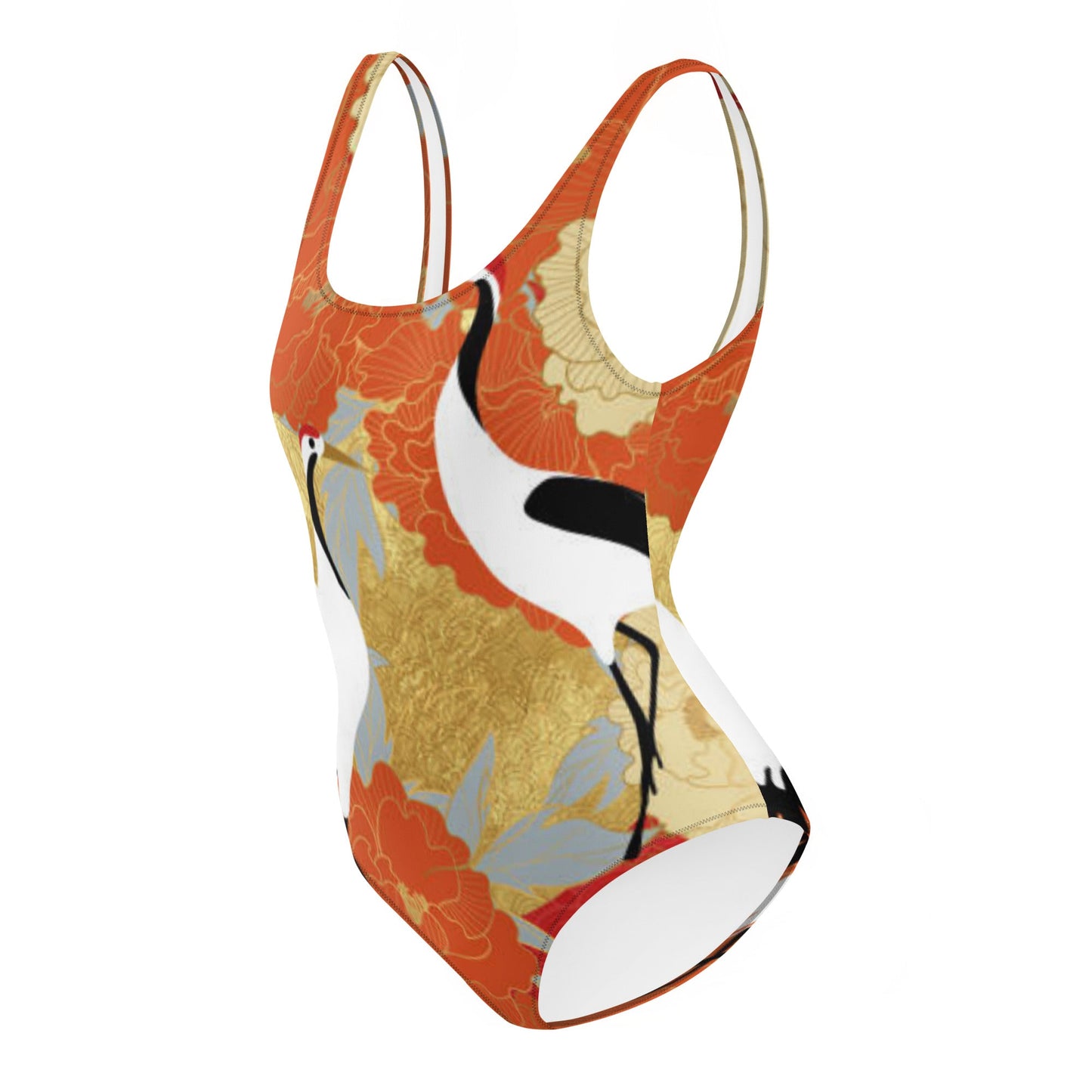 Women's One - Piece Swimsuit, Swimsuit, Beachwear, Bathing Suit Birds Pattern Outfit, - PratSN