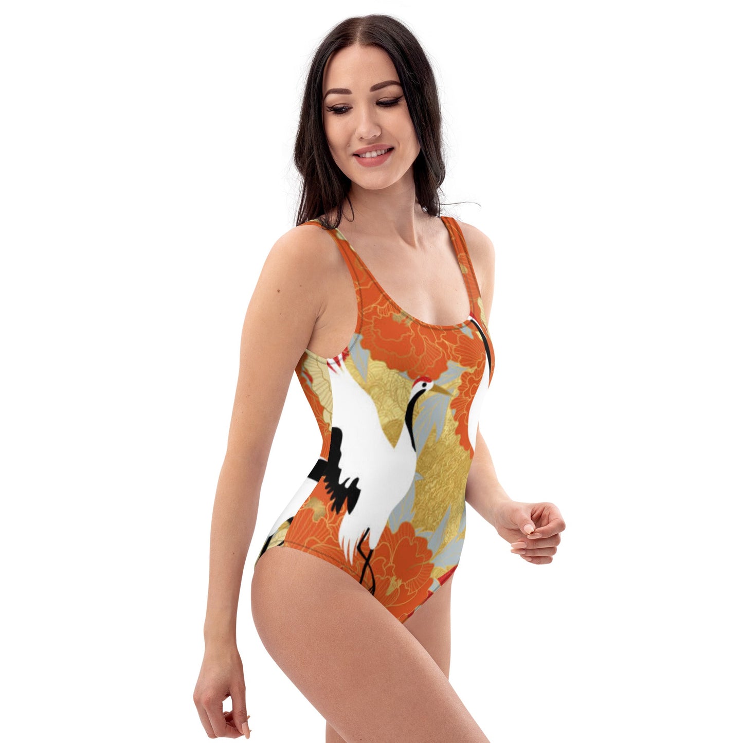 Women's One - Piece Swimsuit, Swimsuit, Beachwear, Bathing Suit Birds Pattern Outfit, - PratSN