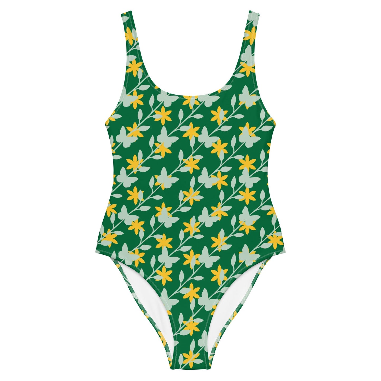 Women's One - Piece Swimsuit, Swimsuit, Beachwear, Bathing Suit, Yellow Swimwear, Outfit - PratSN