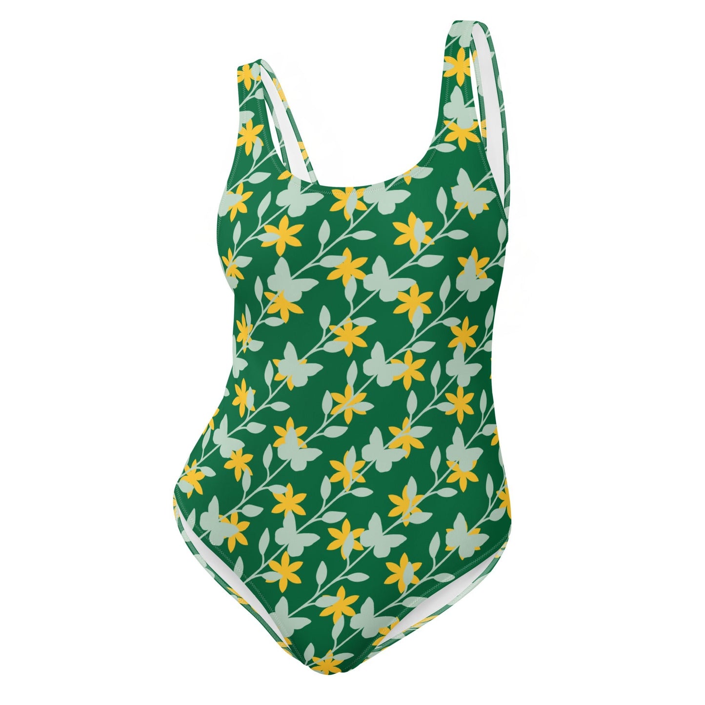 Women's One - Piece Swimsuit, Swimsuit, Beachwear, Bathing Suit, Yellow Swimwear, Outfit - PratSN