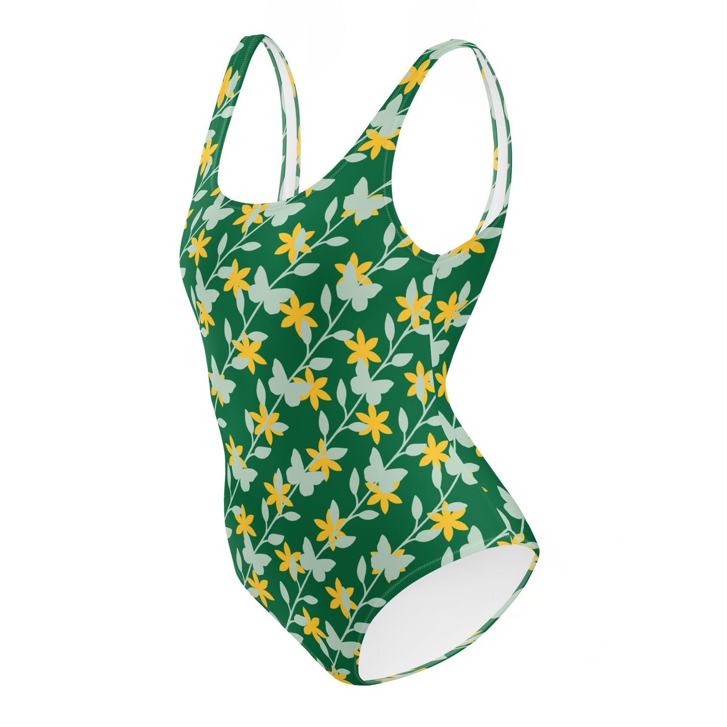 Women's One - Piece Swimsuit, Swimsuit, Beachwear, Bathing Suit, Yellow Swimwear, Outfit - PratSN
