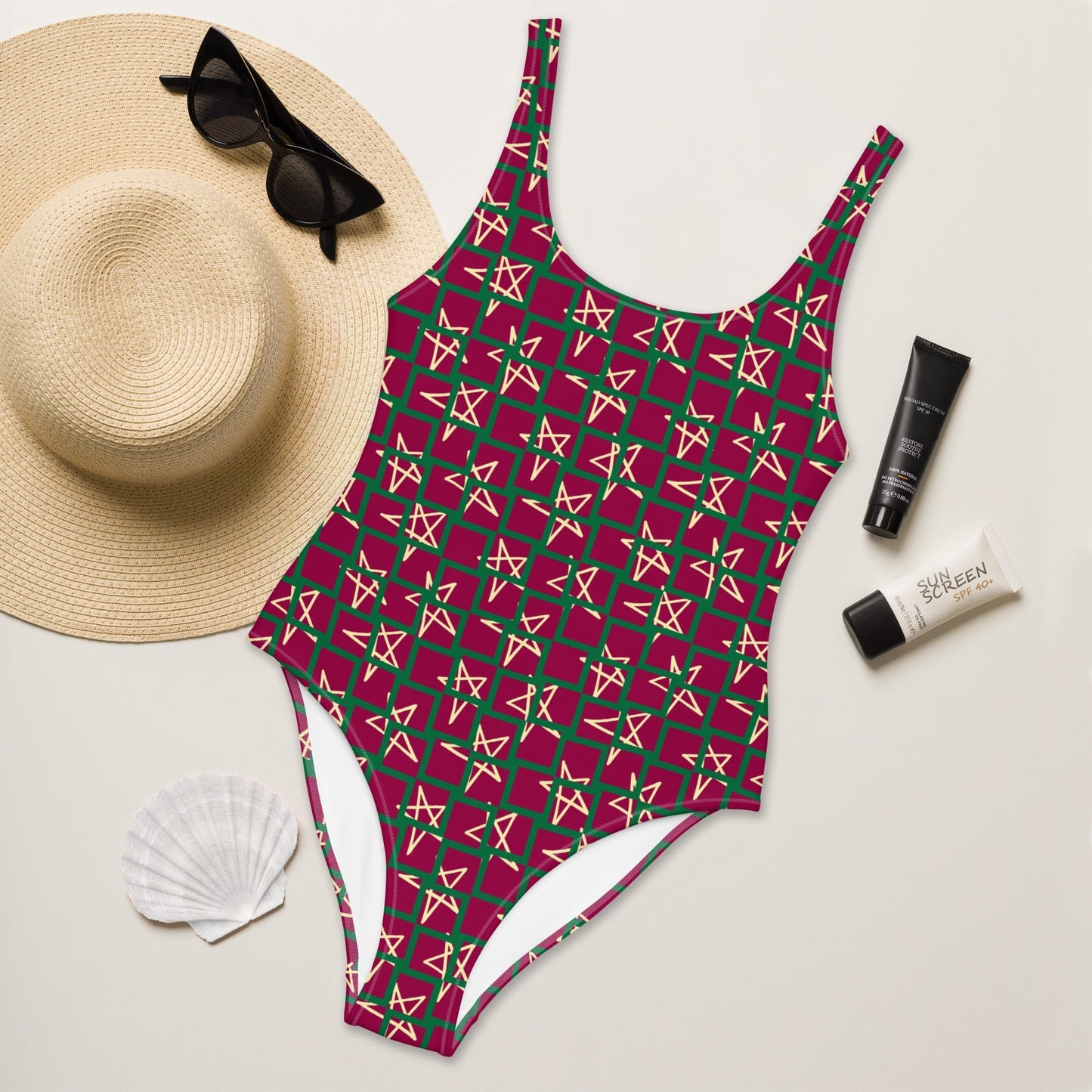 Women's One - Piece Swimsuit, swimsuit, vacation swimwear, holiday travel swimwear, mothers day gift - PratSN