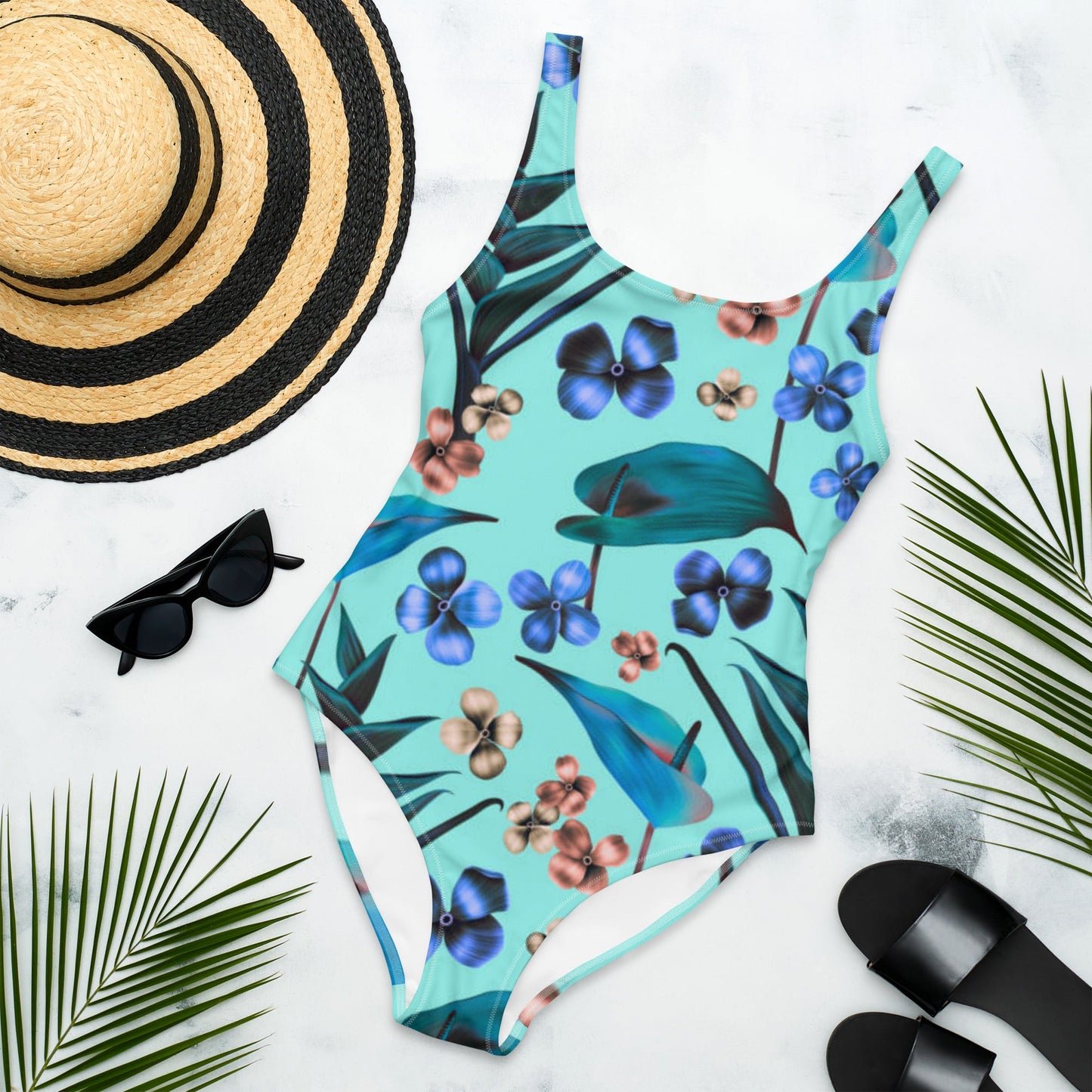 Women's One - Piece Swimsuit, tankinis, Swimsuit, Beachwear, Bathing Suit Floral Outfit, - PratSN