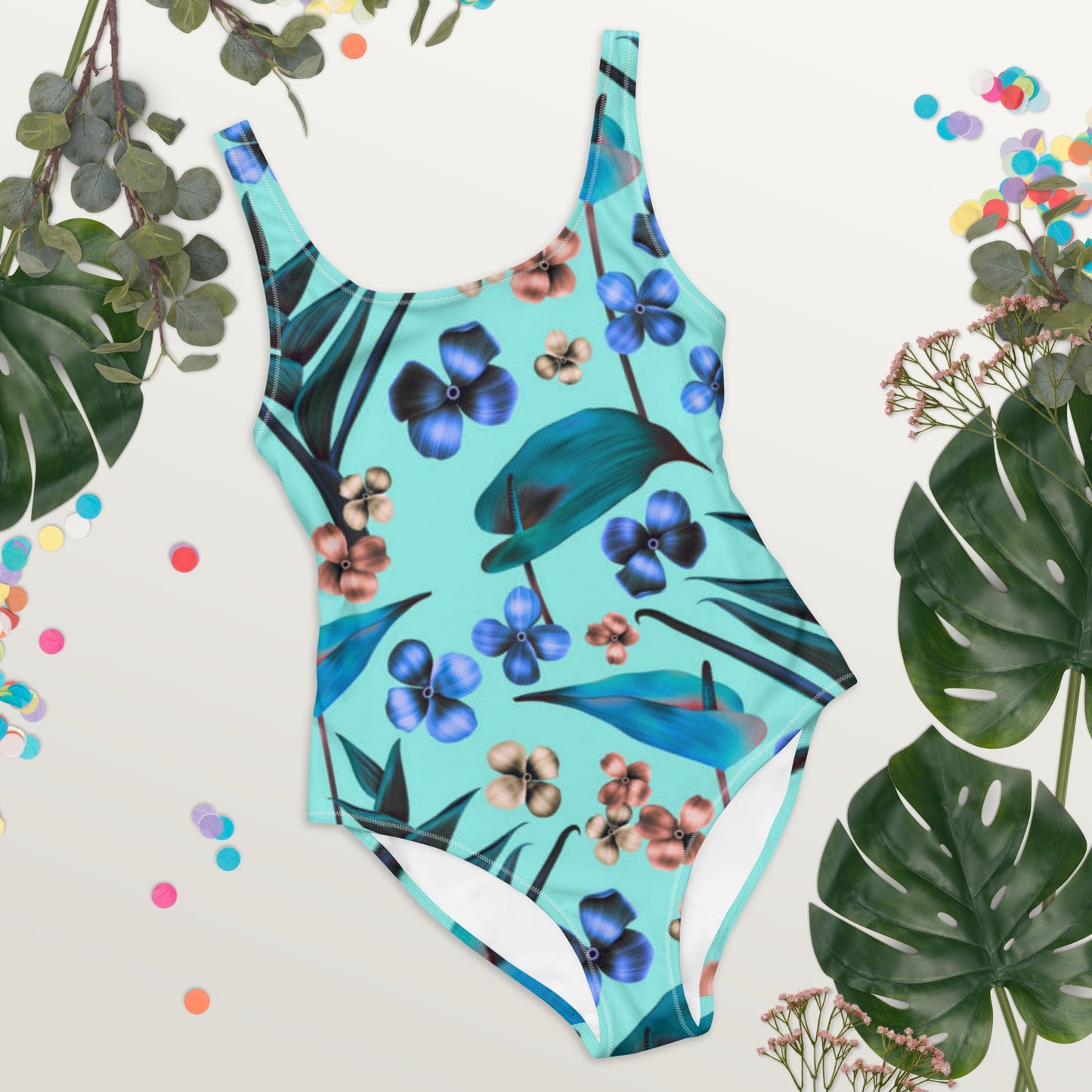 Women's One - Piece Swimsuit, tankinis, Swimsuit, Beachwear, Bathing Suit Floral Outfit, - PratSN
