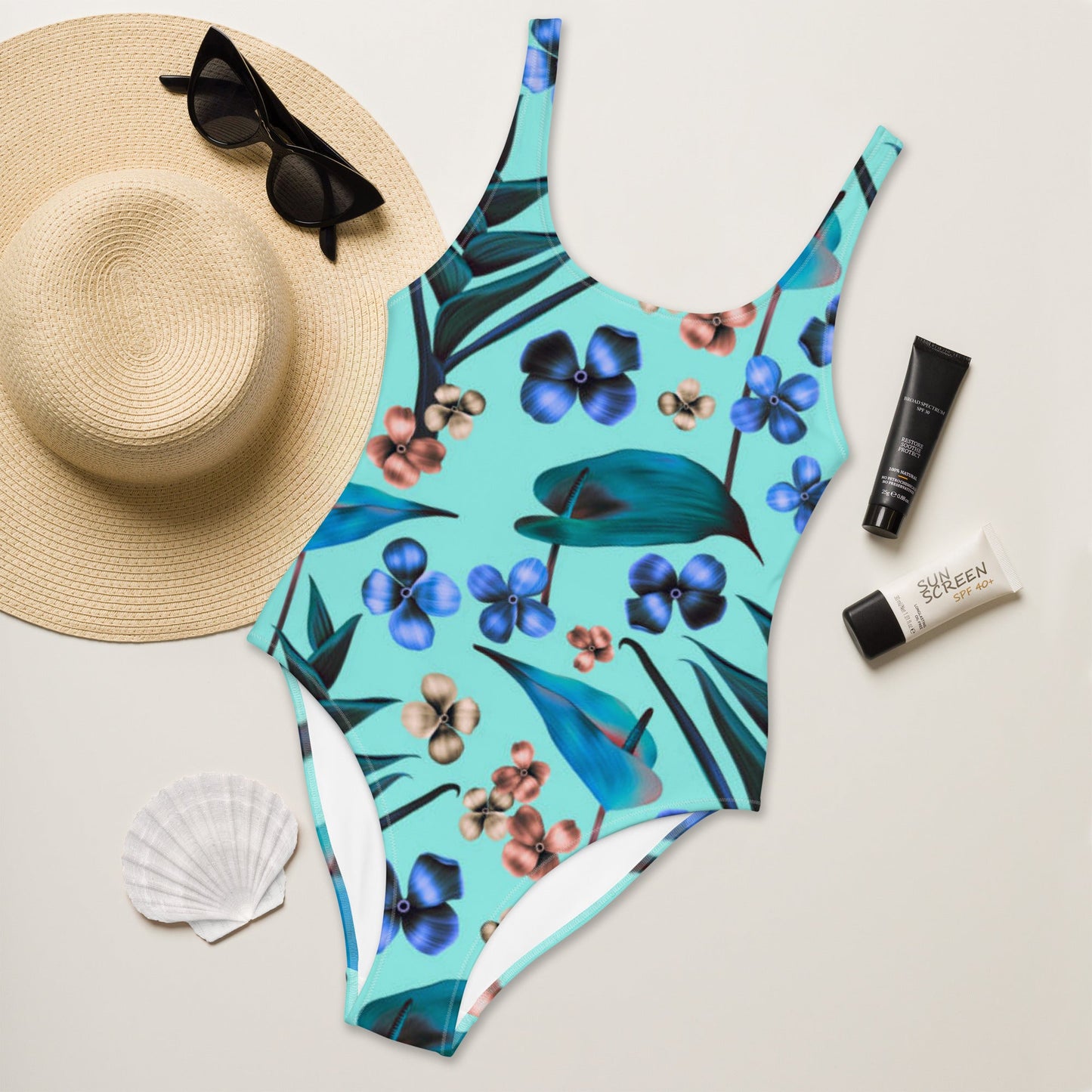 Women's One - Piece Swimsuit, tankinis, Swimsuit, Beachwear, Bathing Suit Floral Outfit, - PratSN