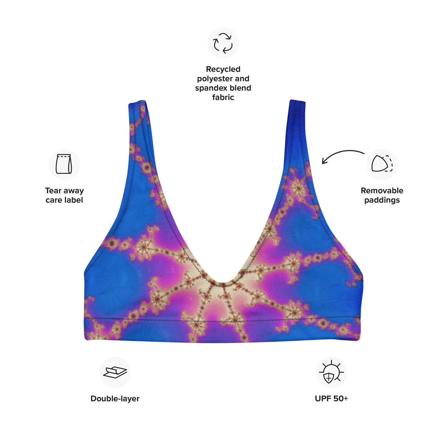 Women's padded bikini top, Cute Summer Bikini beautiful bikini top, Beach dress, Beach dress for summer and spring - PratSN