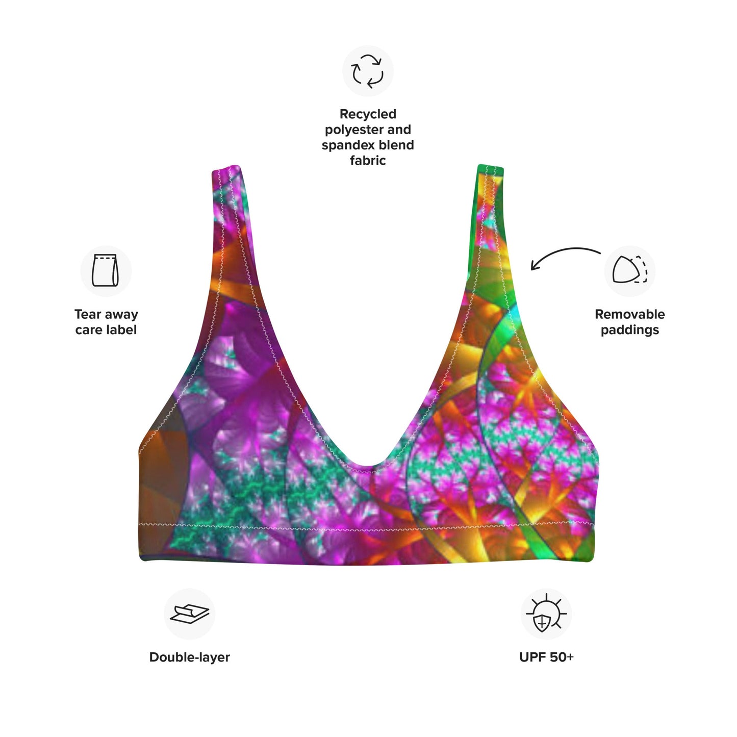 Women's padded bikini top, Cute Summer Bikini Top, beautiful bikini top, Beach dress, Beach dress for summer and spring - PratSN