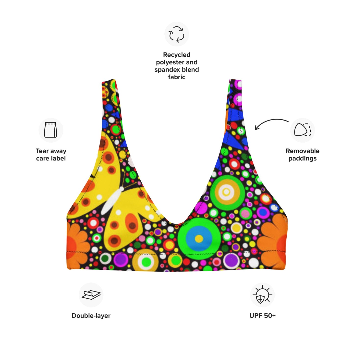 Women's padded bikini top, Cute Summer Bikini Top, beautiful bikini top, Beach dress, Beach dress for summer and spring - PratSN