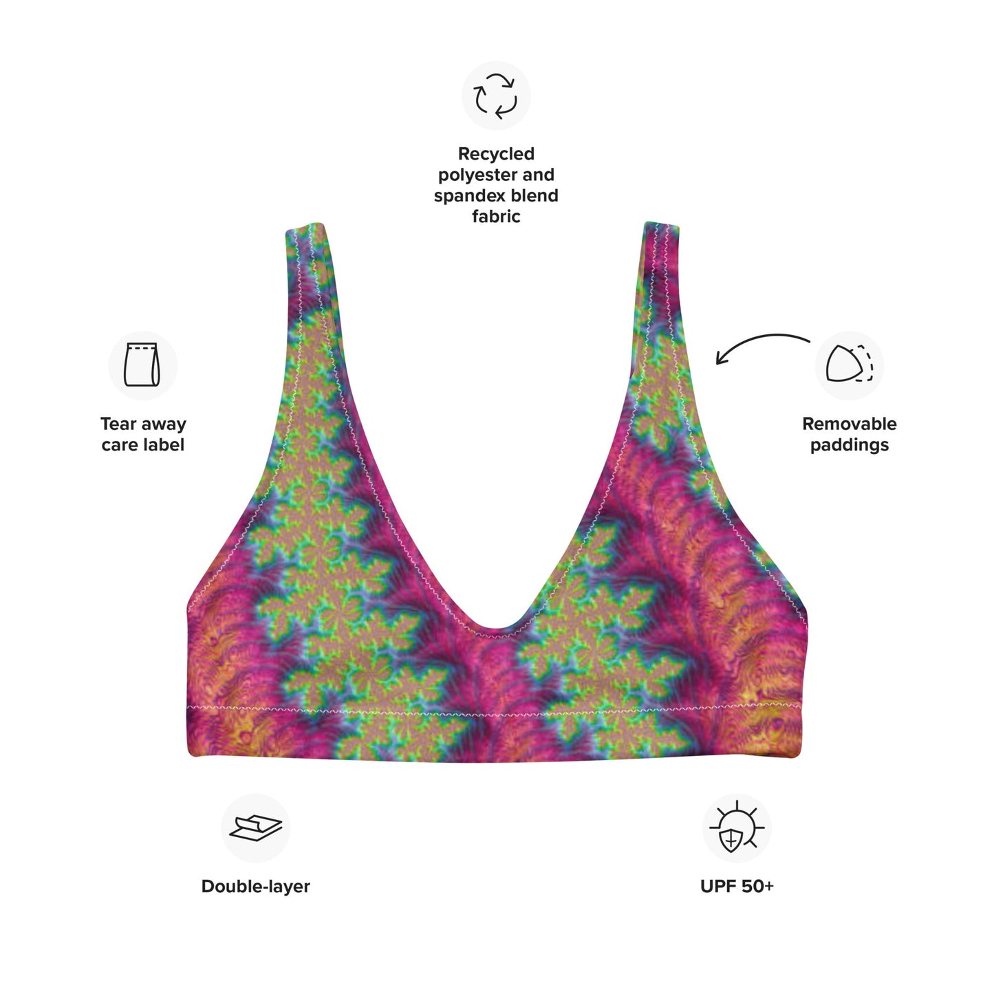 Women's padded bikini top, Cute Summer Bikini, Top beautiful bikini top, Beach dress, Beach dress for summer and spring - PratSN