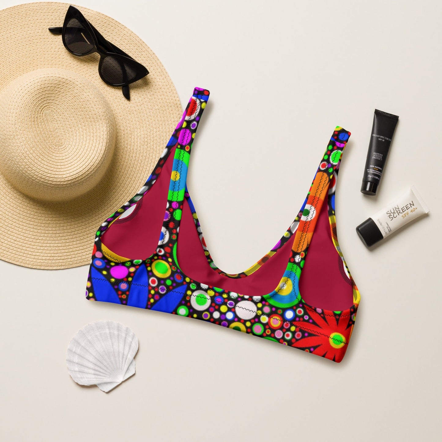 Women's padded bikini top, Cute Summer Bikini Top, beautiful bikini top, Beach dress, Beach dress for summer and spring - PratSN