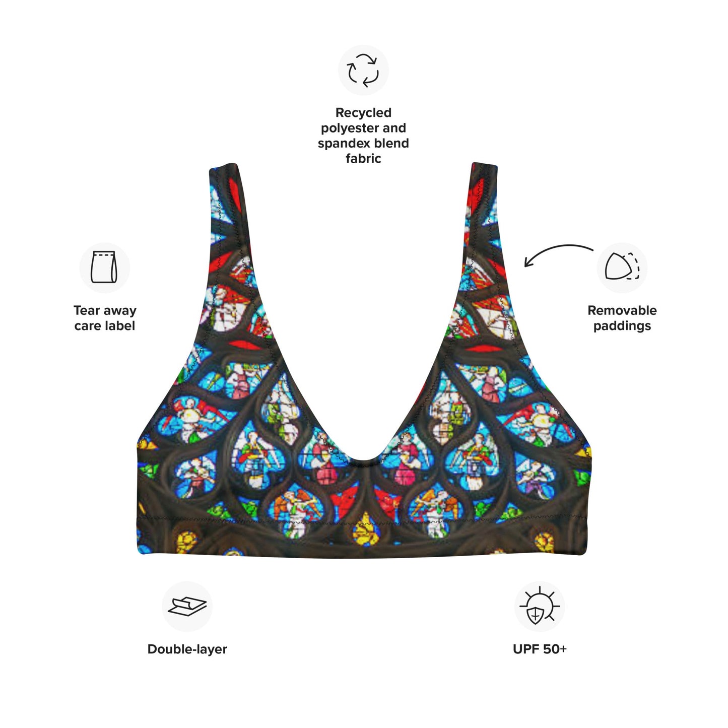 Women's padded bikini top, Cute Summer Bikini Top Black Top, beautiful bikini top, Beach dress, Beach dress for summer and spring - PratSN