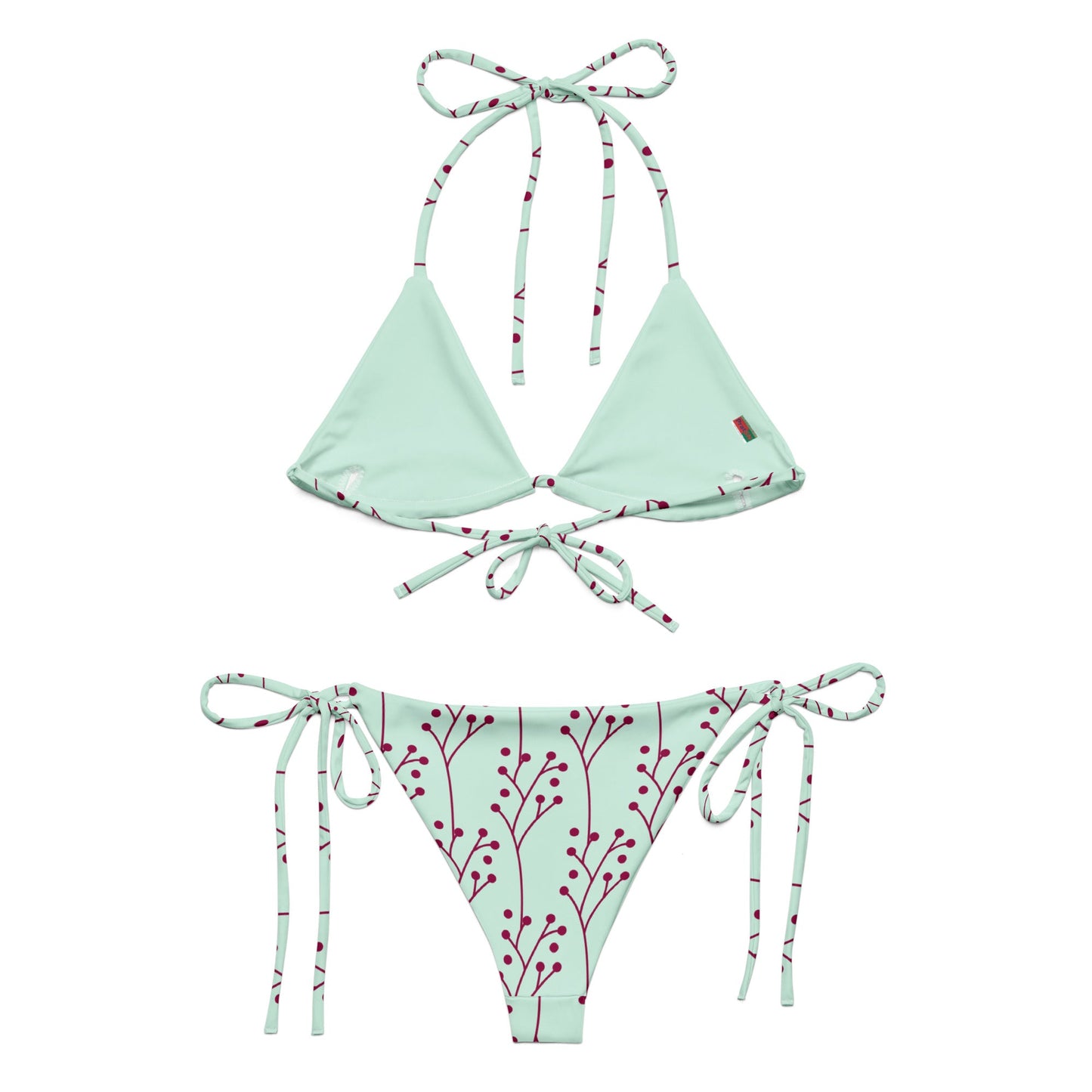 Women's padded bikini top, light green Summer Dress, swimwear, classic beach dress - PratSN