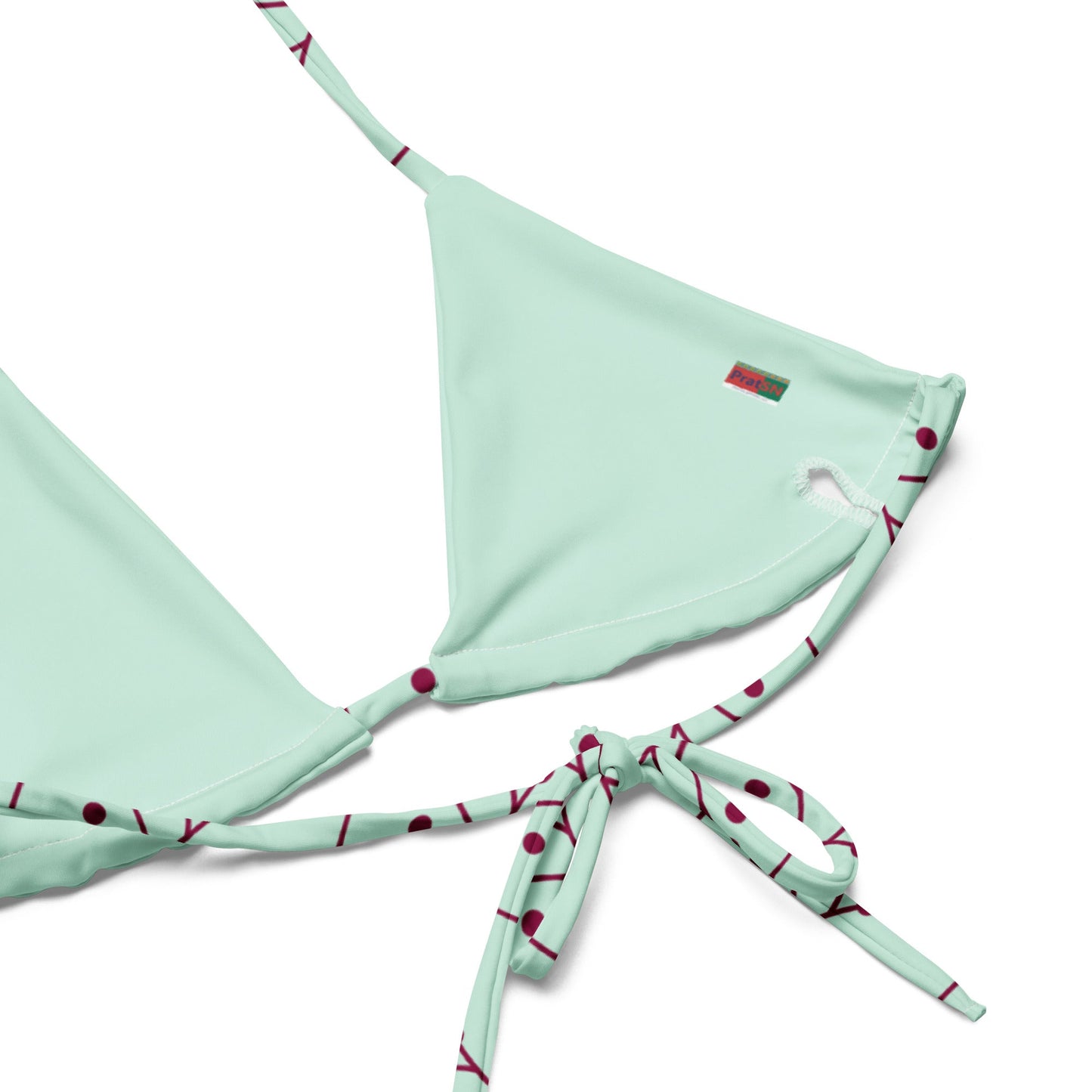 Women's padded bikini top, light green Summer Dress, swimwear, classic beach dress - PratSN