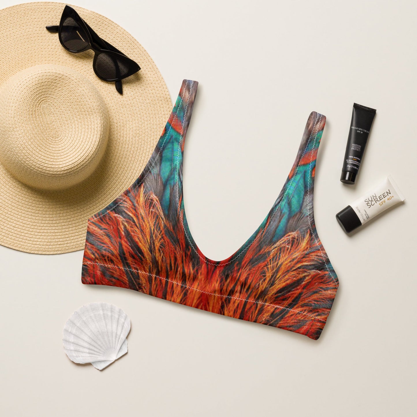Women's padded bikini top, Padded Swimsuit Top, Bathing Suit Top - PratSN