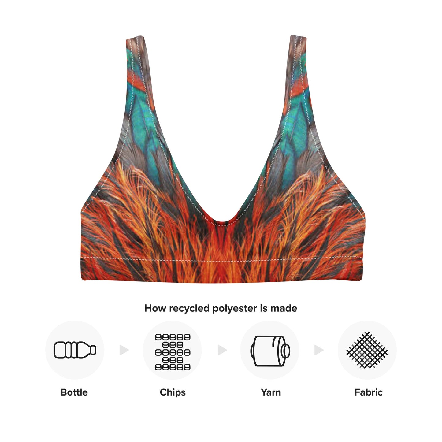 Women's padded bikini top, Padded Swimsuit Top, Bathing Suit Top - PratSN