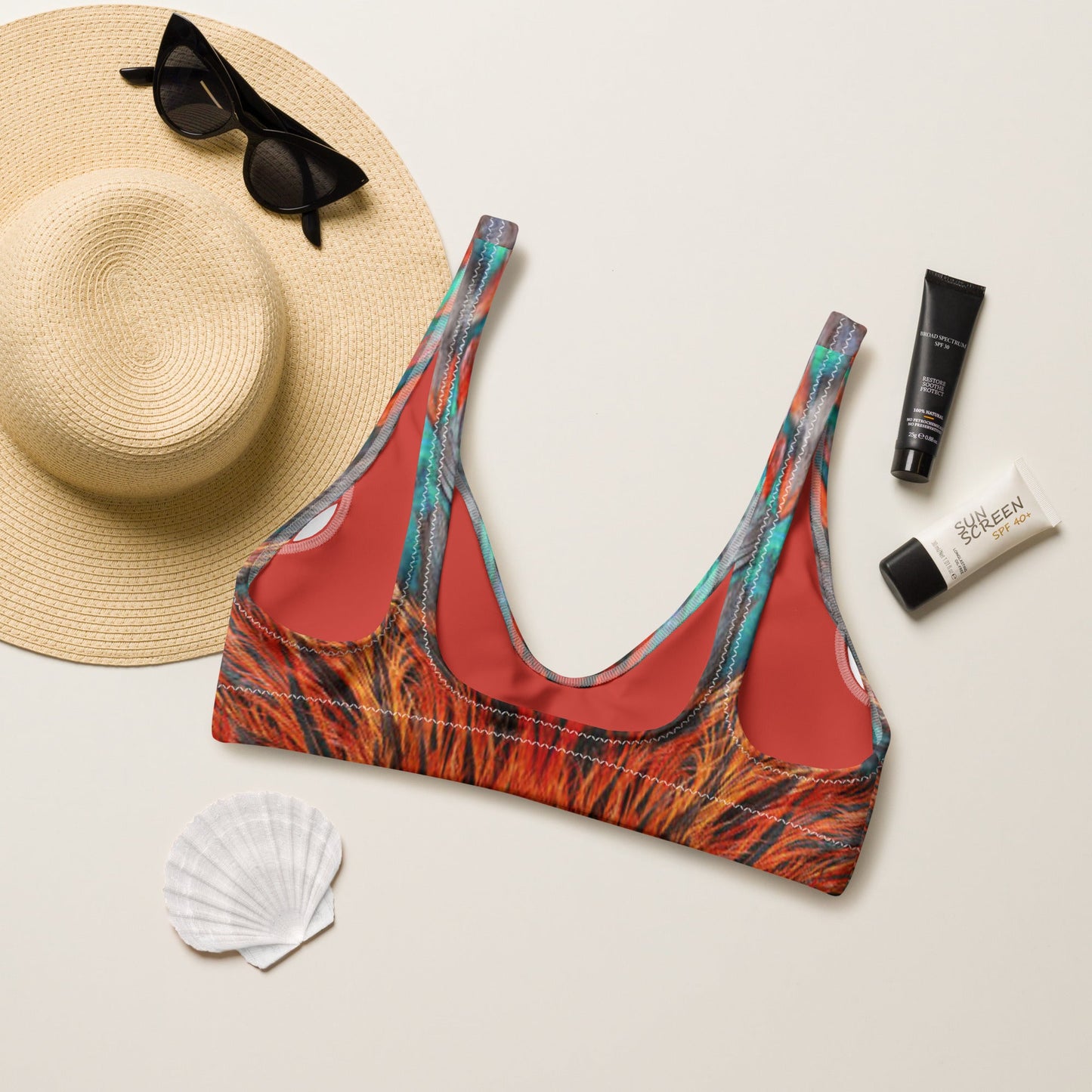 Women's padded bikini top, Padded Swimsuit Top, Bathing Suit Top - PratSN