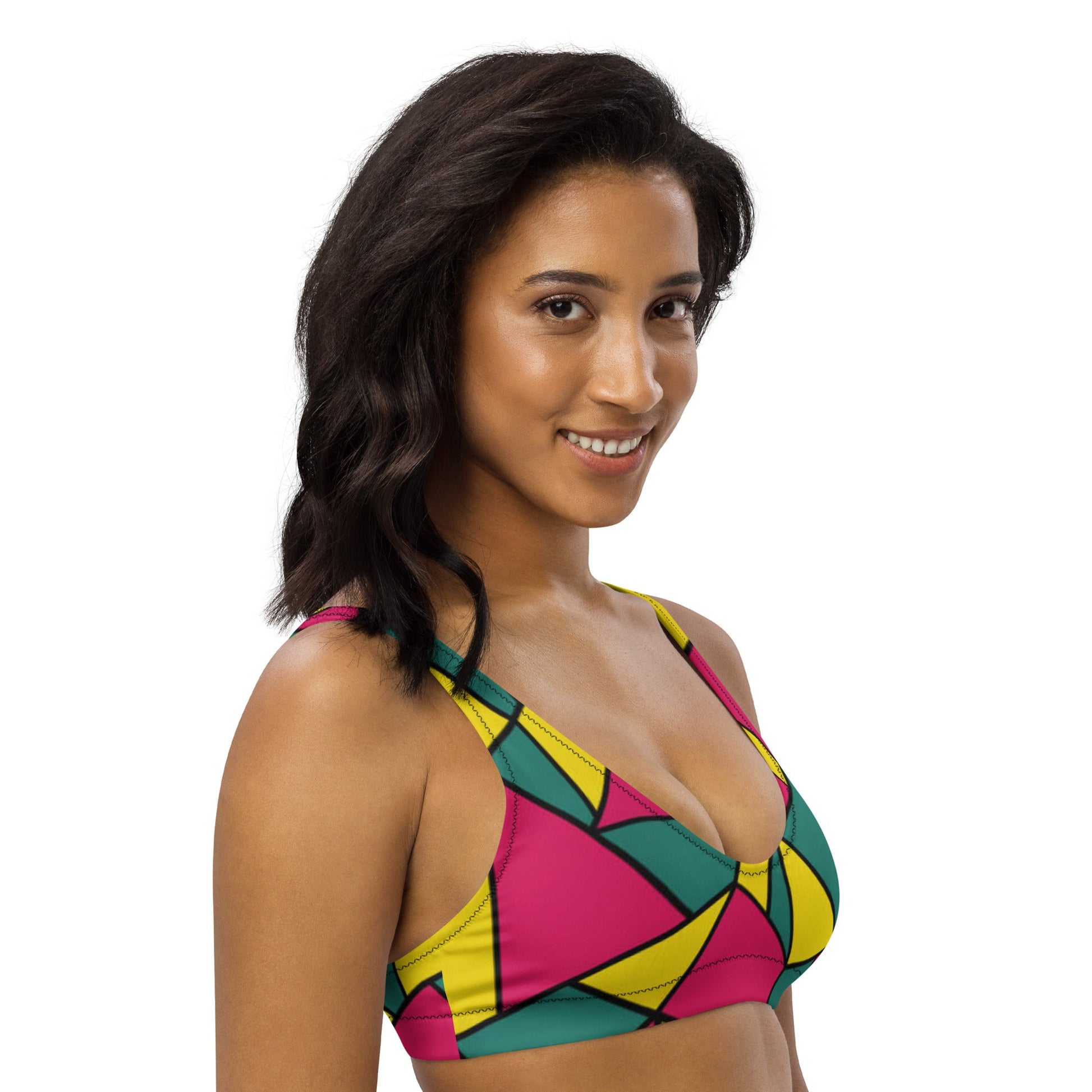 Women's padded bikini top, Pink Green Yellow Cute Summer Bikini Top, beautiful bikini top, Beach dress, Beach dress for summer and spring - PratSN