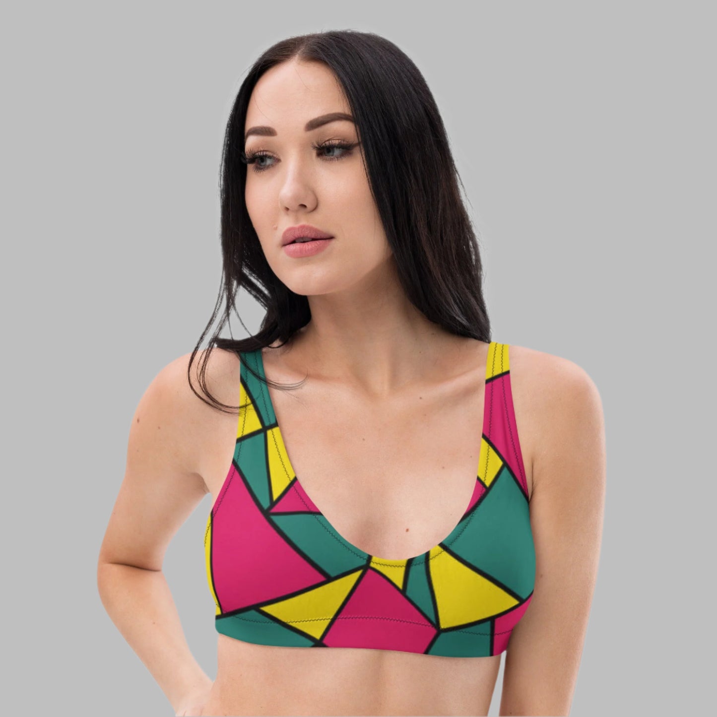 Women's padded bikini top, Pink Green Yellow Cute Summer Bikini Top, beautiful bikini top, Beach dress, Beach dress for summer and spring - PratSN
