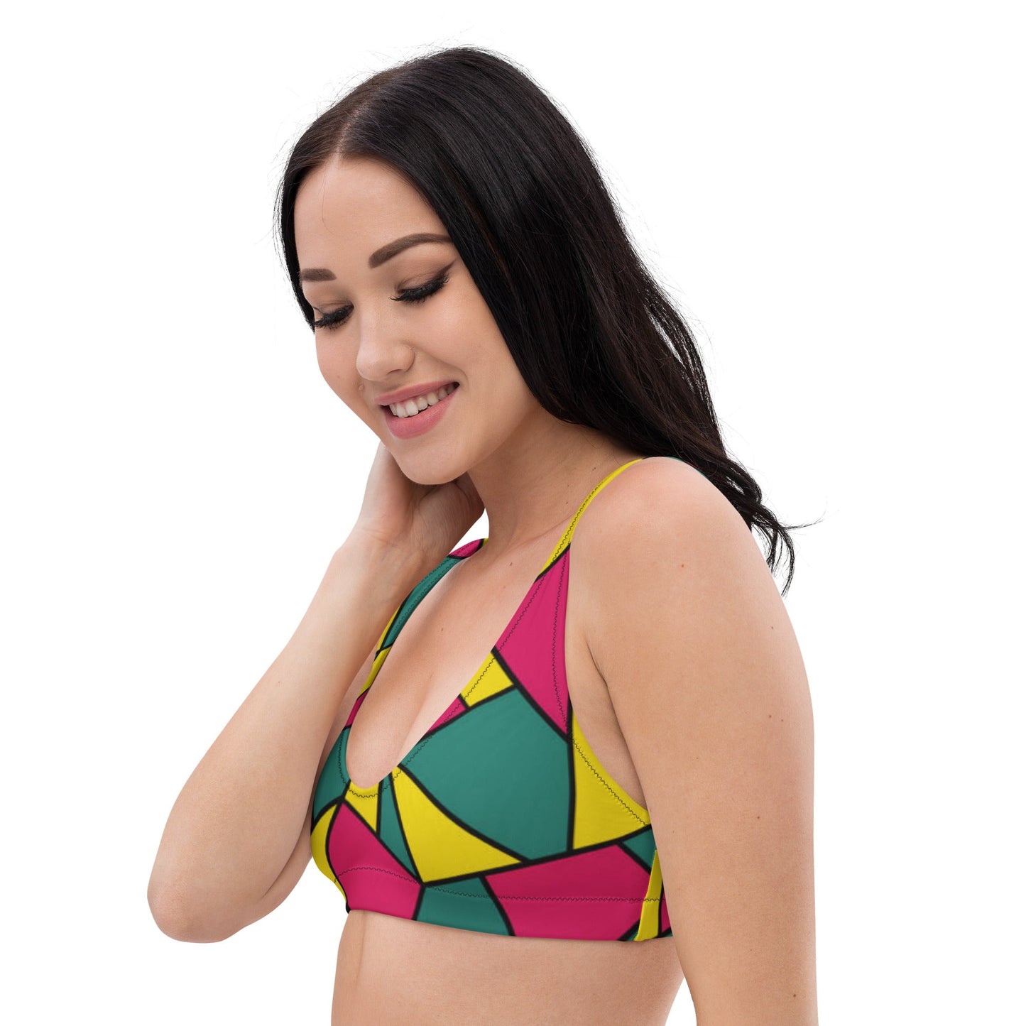 Women's padded bikini top, Pink Green Yellow Cute Summer Bikini Top, beautiful bikini top, Beach dress, Beach dress for summer and spring - PratSN