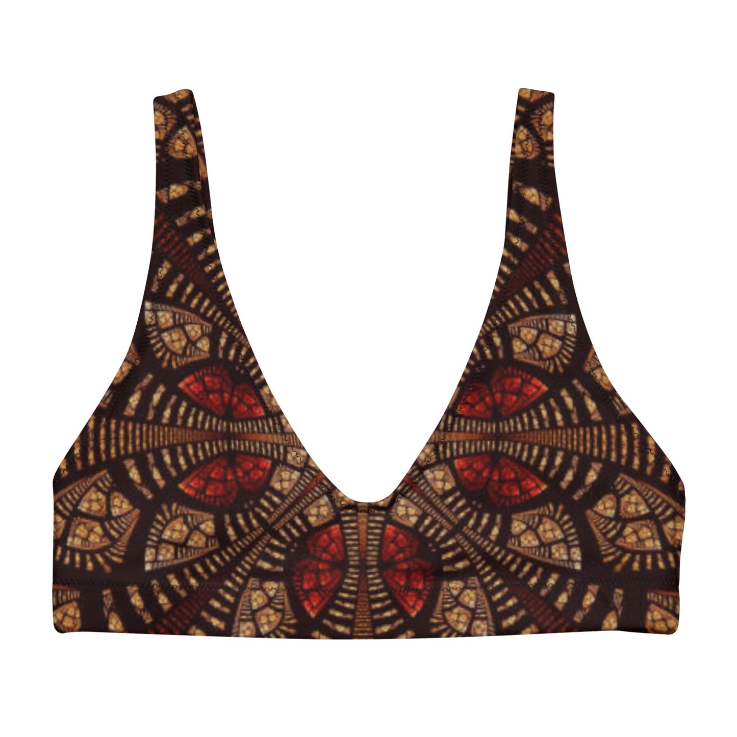 Women's padded bikini top, Red Brown Cute Summer Bikini Top, beautiful bikini top, Beach dress, Beach dress for summer and spring - PratSN