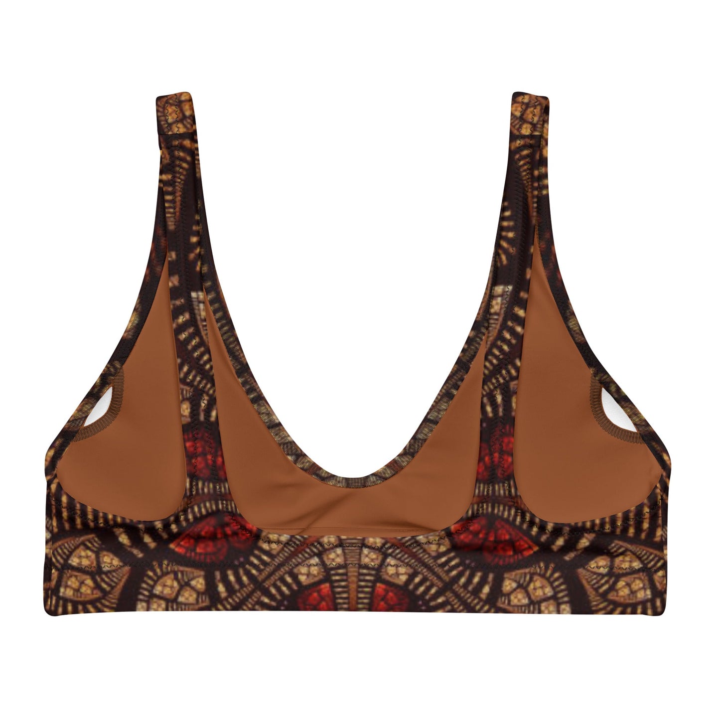 Women's padded bikini top, Red Brown Cute Summer Bikini Top, beautiful bikini top, Beach dress, Beach dress for summer and spring - PratSN