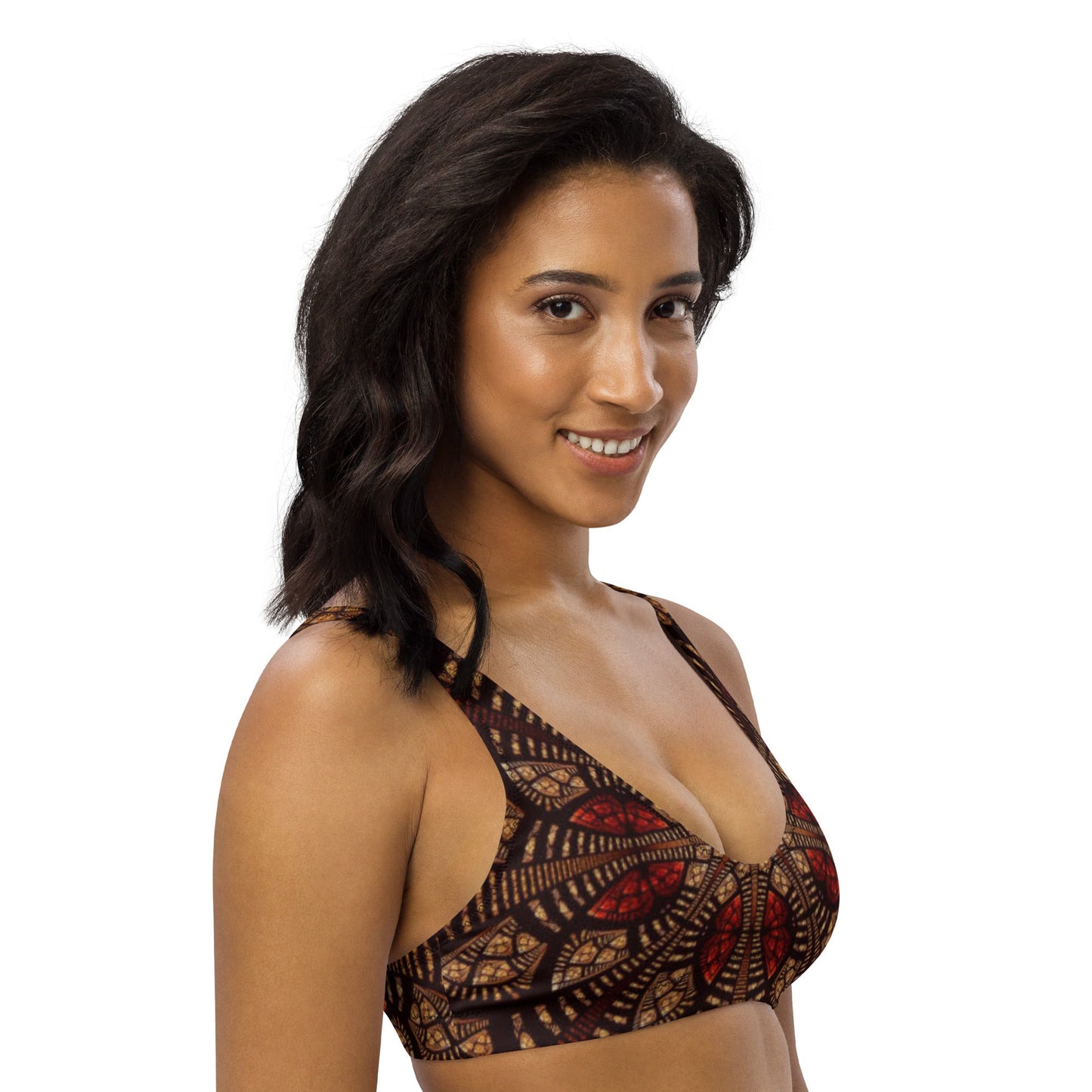 Women's padded bikini top, Red Brown Cute Summer Bikini Top, beautiful bikini top, Beach dress, Beach dress for summer and spring - PratSN