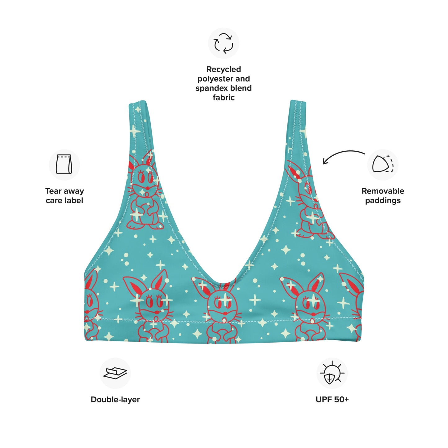 Women's padded bikini top swimwear, classic beach dress - PratSN