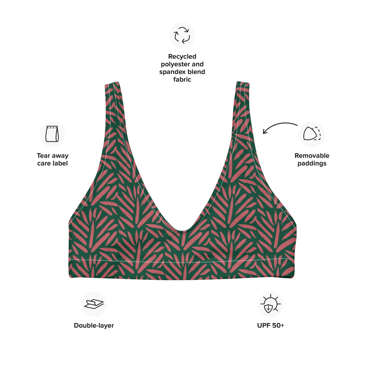 Women's padded bikini top, Women's padded bikini top, Swimsuit Top, Bathing Suit Top, Beach dress, Beach dress for summer and spring - PratSN