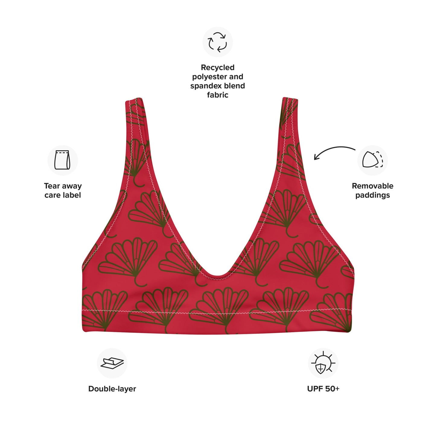 Women's padded bikini top, Women's padded bikini top, Swimsuit Top, Bathing Suit Top, Beach dress, Beach dress for summer and spring - PratSN