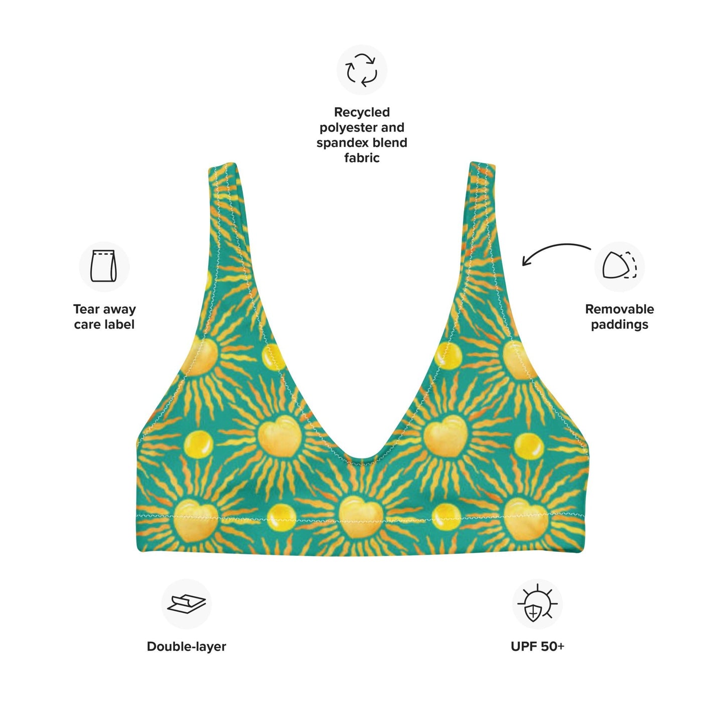 Women's padded classic bikini top - PratSN