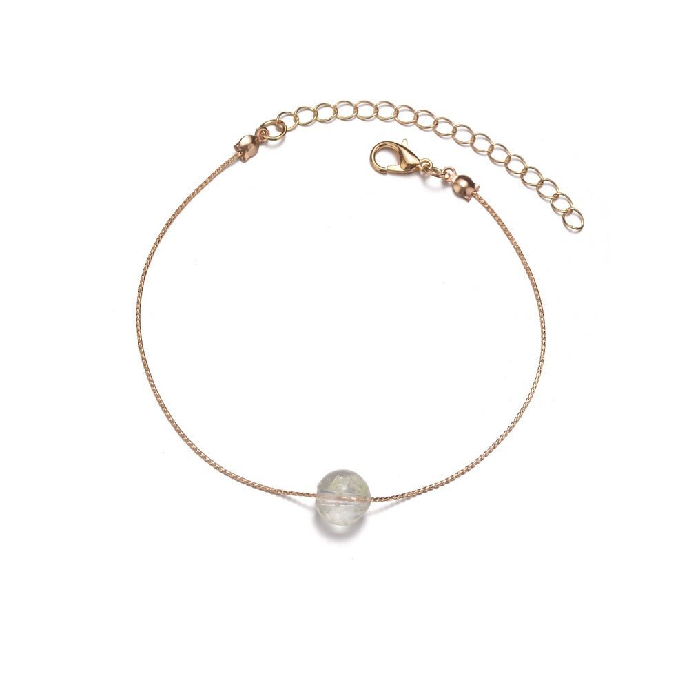 Women's Personalized Anklet Acrylic Luminous Beads - PratSN