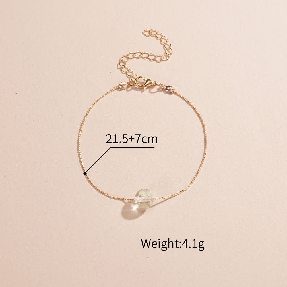 Women's Personalized Anklet Acrylic Luminous Beads - PratSN