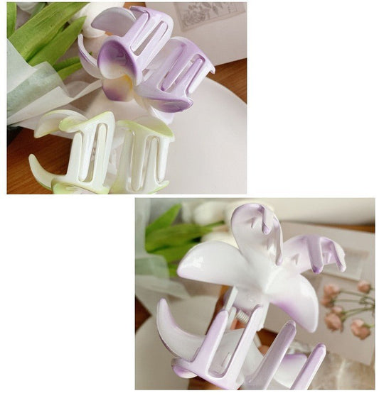 Women's Plumeria Hair Clips, Flower Hair Clip, Trendy Hair Claw Clip, Popular Hair Catch Hair Accessories - PratSN