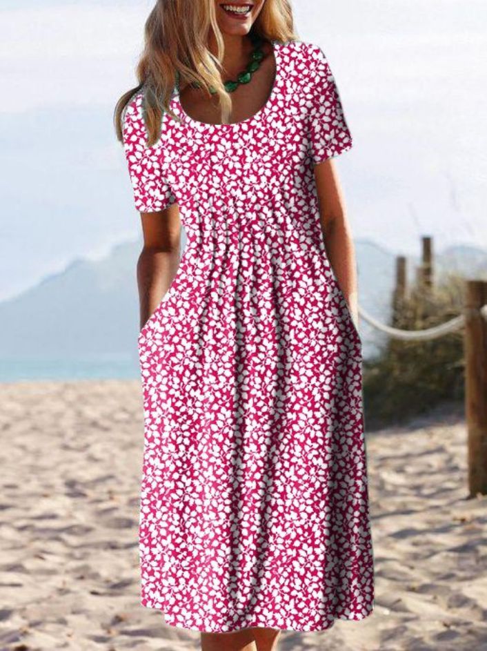 Women's Printed Dresses Waist Long - PratSN