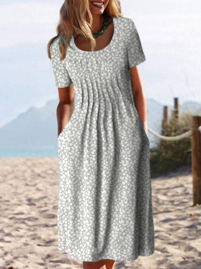 Women's Printed Dresses Waist Long - PratSN