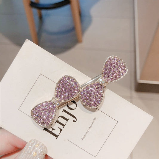 Women's Purple flashing diamond girl full of diamond hair clips - PratSN